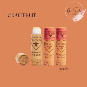 Bee Bella, Grapefruit Lip Balm, Pack of 3